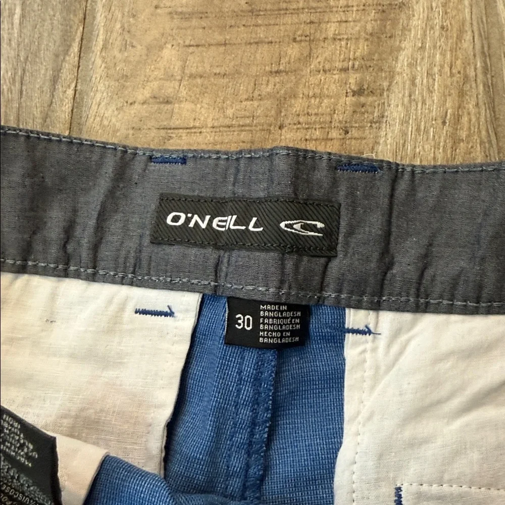 O'Neill Microfiber Blend Short Size 30‎ Blue Stripe Standard Fit Stretch NWT
